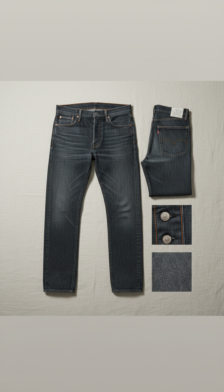 Straight-Leg Jeans with Natural Fade
